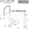 Bristan SAFFRON Professional Sink Mixer Pull Out Spray Tap Spares